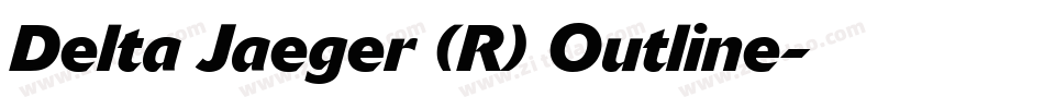 Delta Jaeger (R) Outline字体转换